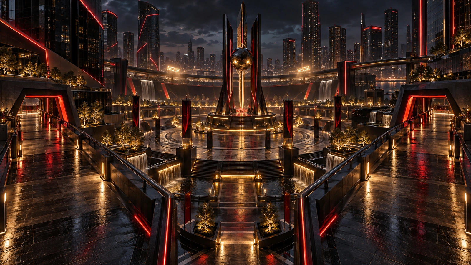 An original XFG-inspired competition arena with two balanced routes